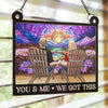 You Make The Season Bright - Couple Personalized Window Hanging Suncatcher Ornament - Christmas Gift For Husband Wife, Anniversary
