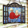 My Favorite Place To Be Is By Your Side - Couple Personalized Window Hanging Suncatcher Ornament - Christmas Gift For Husband Wife, Anniversary
