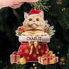 Custom Photo My Pet's Love Is The Best Present This Christmas - Dog & Cat Personalized Custom Ornament - Acrylic Custom Shaped - Christmas Gift For Pet Owners, Pet Lovers