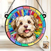 Custom Photo Forever Loved, Never Forgotten - Memorial Personalized Window Hanging Suncatcher Ornament - Sympathy Gift For Pet Owners, Pet Lovers