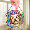 Custom Photo Forever Loved, Never Forgotten - Memorial Personalized Window Hanging Suncatcher Ornament - Sympathy Gift For Pet Owners, Pet Lovers