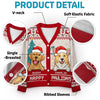Furry Cuddles Make The Season Bright - Dog & Cat Personalized Custom Ugly Christmas Cardigan - Christmas Gift For Pet Owners, Pet Lovers