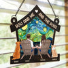 It's The Most Wonderful Time Of The Year - Couple Personalized Window Hanging Suncatcher Ornament - Christmas Gift For Husband Wife, Anniversary, Pet Owners, Pet Lovers