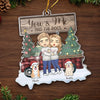 Paws And Claws, Our Pets Bring Christmas Cheer - Couple Personalized Custom Ornament - Acrylic Custom Shaped - Christmas Gift For Husband Wife, Anniversary, Pet Owners, Pet Lovers