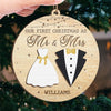 Counting Down The Days Until Our First Christmas Together - Couple Personalized Custom Ornament - Wood Custom Shaped - Christmas Gift For Husband Wife, Anniversary, First Christmas