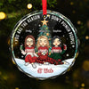 Congrats On Being My Coworker - Coworker Personalized Custom Circle Glass Ornament - Christmas Gift For Coworkers, Work Friends, Colleagues