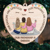 Our Friendship Is Endless - Bestie Personalized Custom Ornament - Wood Custom Shaped - Christmas Gift For Best Friends, BFF, Sisters