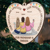 Our Friendship Is Endless - Bestie Personalized Custom Ornament - Wood Custom Shaped - Christmas Gift For Best Friends, BFF, Sisters