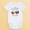 Custom Photo Growing Up With Paws And Little Laughs - Dog & Cat Personalized Custom Baby Onesie - Baby Shower Gift, Gift For Pet Owners, Pet Lovers