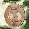 Distance Cannot Weaken The Bonds Of Family - Family Personalized Custom Ornament - Wood Custom Shaped - Christmas Gift For Family Members