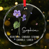 Besties For Life, Soulmates Forever - Bestie Personalized Custom Circle Glass Ornament - Christmas Gift For Best Friends, BFF, Sisters