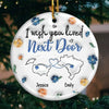 Our Friendship Transcends Distance - Bestie Personalized Custom 3D Inflated Effect Printed Ornament - Ceramic Round Shaped - Christmas Gift For Best Friends, BFF, Sisters
