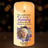 Custom Photo Forever In Our Hearts - Memorial Personalized Custom LED Candle - Sympathy Gift, Christmas Gift For Family Members