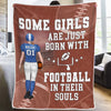 Passion First And Everything Will Fall Into Place - Family Personalized Custom Blanket - Gift For Family Members, Football Players, Football Lovers