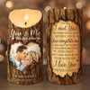 Custom Photo You Complete Me And Make Me A Better Person - Couple Personalized Custom LED Candle - Christmas Gift For Husband Wife, Anniversary