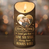 Custom Photo You Make My Heart Skip A Beat - Couple Personalized Custom LED Candle - Christmas Gift For Husband Wife, Anniversary