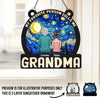 Happiness Is A Hug From Grandma - Family Personalized Window Hanging Suncatcher - Gift For Grandma
