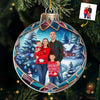 Décoration de Noël personnalisée avec photo : la joie est au rendez-vous en famille ! Décoration de Noël personnalisée en bois et acrylique. Cadeau de Noël pour les membres de la famille.
