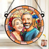 Custom Photo Fall For You More Every Day - Couple Personalized Window Hanging Suncatcher Ornament - Gift For Husband Wife, Anniversary