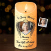 Custom Photo Your Light Will Always Shine In My Heart - Memorial Personalized Custom LED Candle - Christmas Gift, Sympathy Gift For Family Members