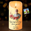 Custom Photo You Will Remain In Our Hearts Forever - Memorial Personalized Custom LED Candle - Christmas Gift, Sympathy Gift For Family Members