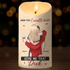 Our Love Is Like A Candle Flame - Couple Personalized Custom LED Candle - Christmas Gift For Husband Wife, Anniversary