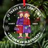 Your Friendship Is A Treasure I Hold Dear
- Bestie Personalized Custom Circle Glass Ornament - Christmas Gift For Best Friends, BFF, Sisters