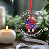 Your Friendship Is A Treasure I Hold Dear
- Bestie Personalized Custom Circle Glass Ornament - Christmas Gift For Best Friends, BFF, Sisters