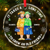 Your Friendship Is A Treasure I Hold Dear
- Bestie Personalized Custom Circle Glass Ornament - Christmas Gift For Best Friends, BFF, Sisters
