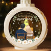 Together For Our First Christmas - Couple Personalized Custom Candlelight Lantern Ornament - Christmas Gift For Husband Wife, Anniversary, First Christmas