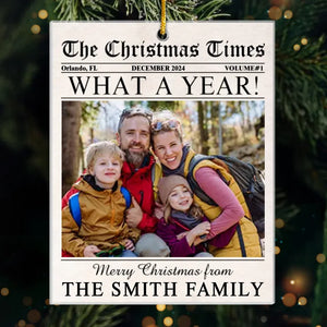 Custom Photo The Christmas Times - Family Personalized Custom Ornament - Acrylic Custom Shaped - Christmas Gift For Family Members