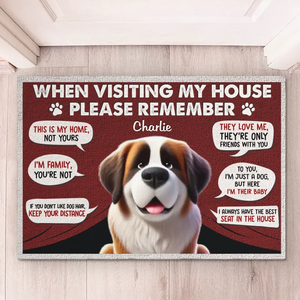 I'm Family, You're Not - Dog Personalized Custom Home Decor Decorative Mat - House Warming Gift For Pet Owners, Pet Lovers