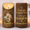 Custom Photo Love Is A Journey Best Traveled Together - Couple Personalized Custom LED Candle - Christmas Gift For Husband Wife, Anniversary