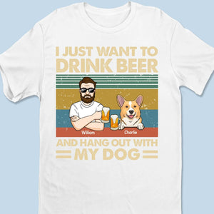 I Just Want To Drink Bourbon - Dog Personalized Custom Unisex T-shirt, Premium T-shirt, Hoodie - Christmas Gift For Pet Owners, Pet Lovers