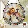 Custom Photo Forever In My Heart, Dear Friend - Memorial Personalized Custom Stained Glass Window Hanging Suncatcher - Sympathy Gift For Pet Owners, Pet Lovers