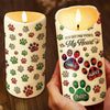 You Left Paw Prints On My Heart - Memorial Personalized Custom LED Candle - Sympathy Gift, Christmas Gift For Pet Owners, Pet Lovers