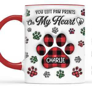 Here’s To The Pets Who Touched Our Hearts Forever - Memorial Personalized Custom 3D Inflated Effect Printed Accent Mug - Sympathy Gift, Christmas Gift For Pet Owners, Pet Lovers