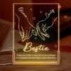 Friends Become Our Chosen Family - Bestie Personalized Custom Shaped 3D LED Walnut Night Light - Christmas Gift For Best Friends, BFF, Sisters