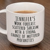 Scattered Sarcasm, Endless Entertainment - Coworker Personalized Custom Printed Pottery Mug - Gift For Coworkers, Work Friends, Colleagues