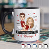 You're My Favorite - Couple Personalized Custom Accent Mug - Christmas Gift For Husband Wife, Anniversary