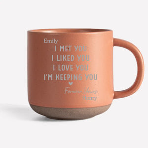 My Heart Has Chosen You - Couple Personalized Custom Pottery Mug - Gift For Husband Wife, Anniversary