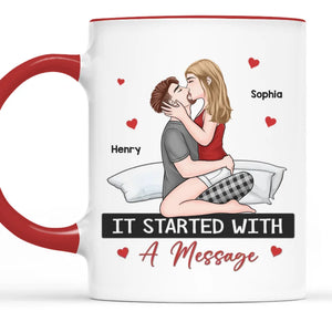 Together Is My Favorite Place To Be - Couple Personalized Custom Accent Mug - Gift For Husband Wife, Anniversary