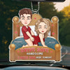Drive Safe Handsome I Need You Here Tonight - Couple Personalized Custom Car Ornament - Acrylic Custom Shaped - Gift For Husband Wife, Anniversary