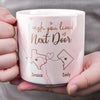 Far Apart, But Close At Heart - Bestie Personalized Custom Marble Mug - Gift For Best Friends, BFF, Sisters