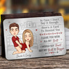 Thanks For Loving All Of Me - Couple Personalized Custom Aluminum Wallet Card - Gift For Husband Wife, Anniversary