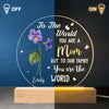 The World’s Most Beautiful Flower Is Called Mom - Family Personalized Custom Shaped 3D LED Light - Gift For Mom, Daughter
