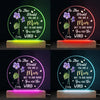 The World’s Most Beautiful Flower Is Called Mom - Family Personalized Custom Shaped 3D LED Light - Gift For Mom, Daughter