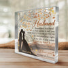 Never Forget That I Love You - Couple Personalized Custom Square Shaped Acrylic Plaque - Gift For Husband Wife, Anniversary