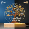 Life Becomes More Joyful And Meaningful With Grandchildren In It - Family Personalized Custom Shaped 3D LED Light - Gift For Grandma, Grandpa, Grandkid