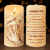 I Love You In Every Universe - Couple Personalized Custom LED Candle - Christmas Gift For Husband Wife, Anniversary